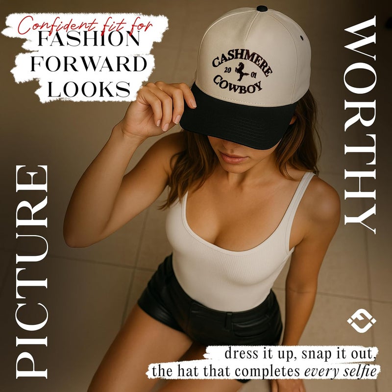 Funky Junque Vintage Canvas Snapback Hat - Adjustable 2 Tone Cap for Men Women - Put It On My, Cowboy, Girl Dad, Funny - Image 4